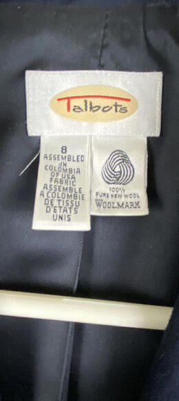 Talbots Blazer Womens 8 Blue Wool One Button Jacket - Picture 8 of 12